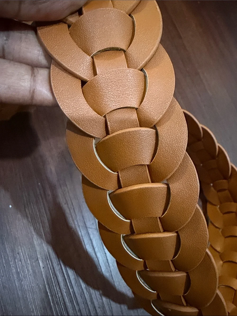 torrid Braided Tan Belt with Gold Buckle
